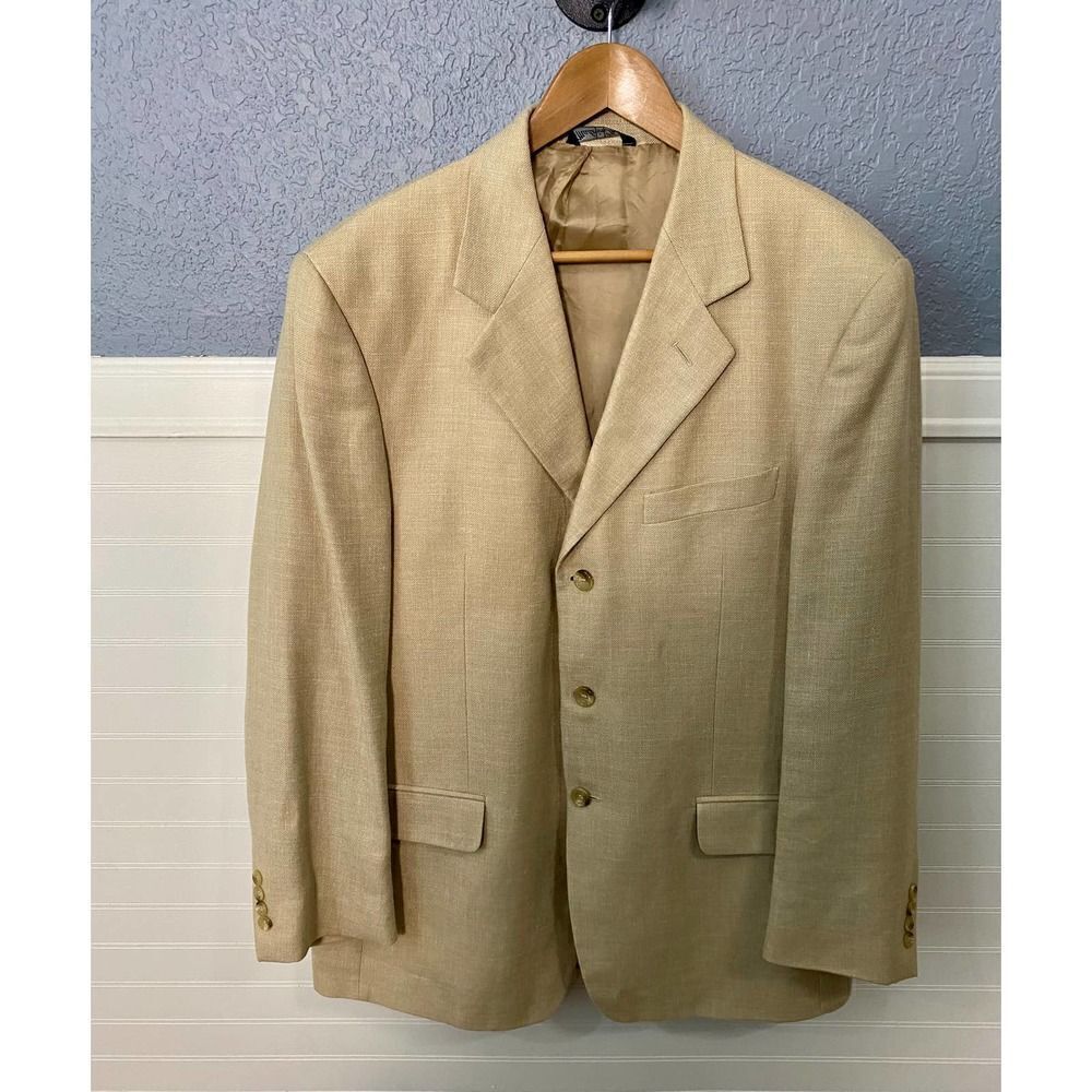 Vito Rufolo Men's Tan Button Down Blazer